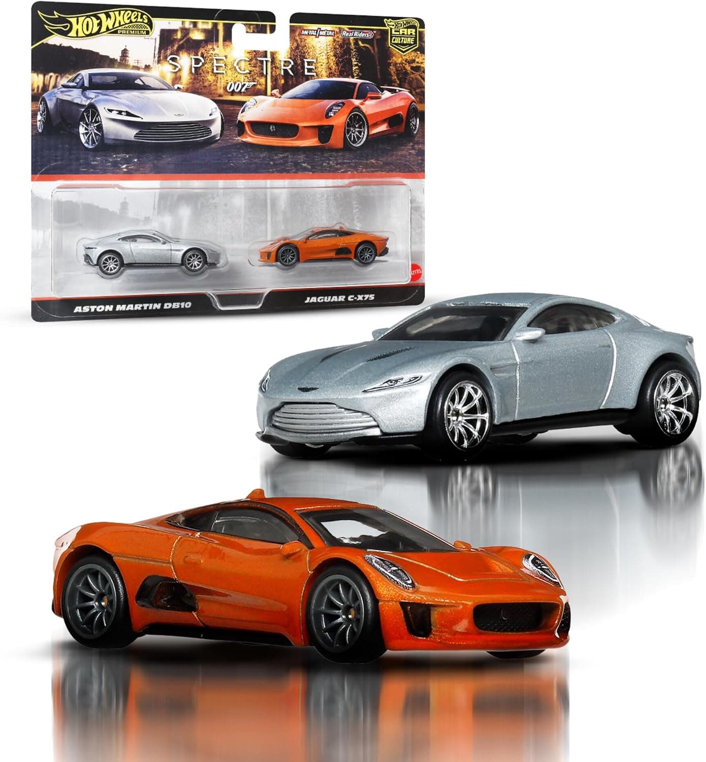Hot Wheels Premium Car Culture, Pack con Dos vehículos a Escala 1:64, Parejas únicas, neumáticos Real Riders, chasis Metal/Metal, Juguete para coleccionistas, JBL04