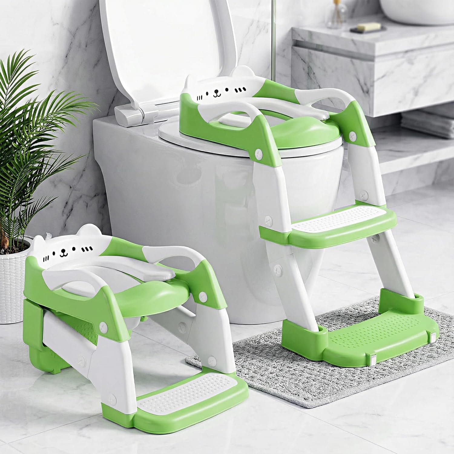 Adaptador Wc Niños, 2 in 1 Upgraded Orinal Portatil, Oso