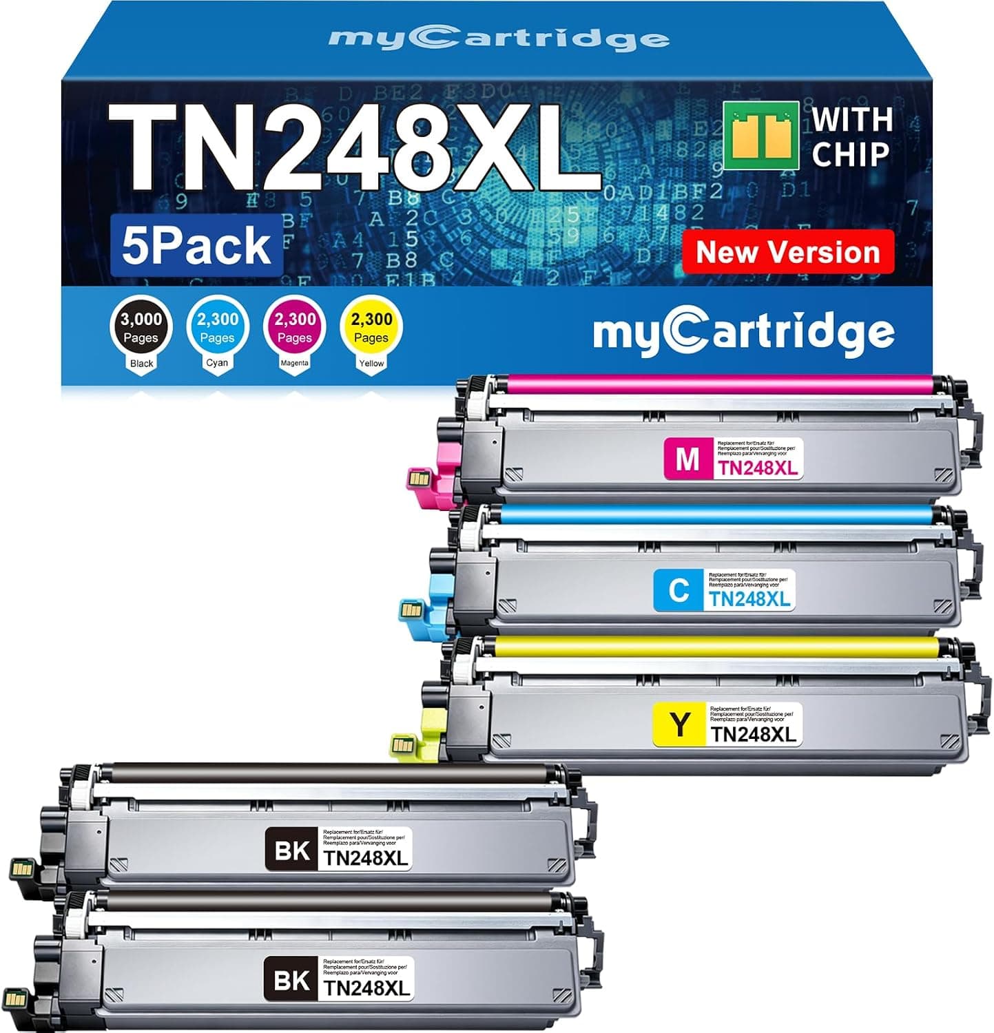 myCartridge TN248XL Juego de tóner Compatible Avec Brother DCP-L3560CDW