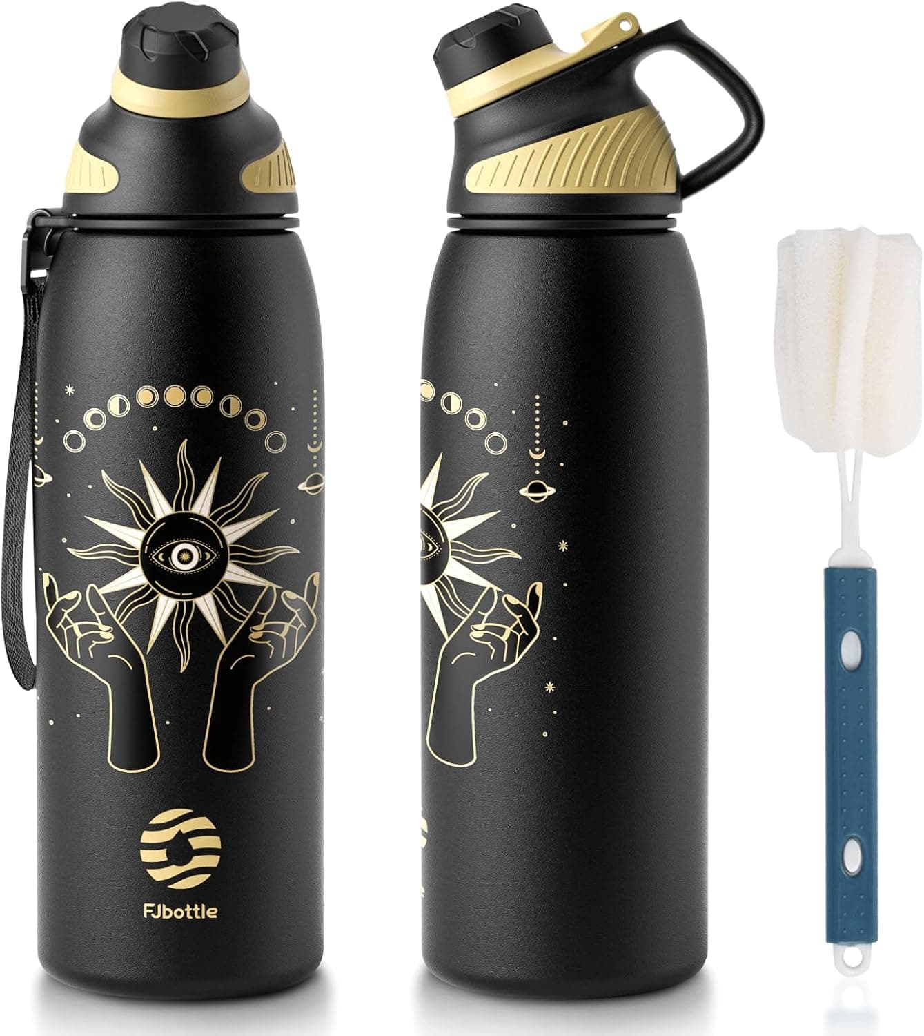 Fjbottle Botella Agua Acero Inoxidable 1L Térmica con Tapa Magnética