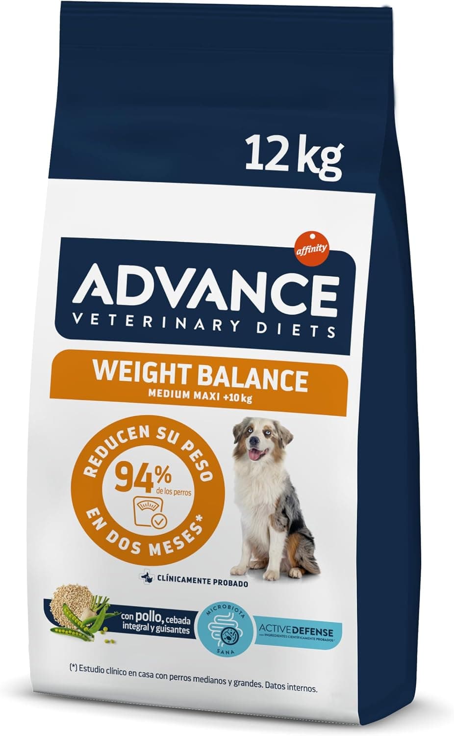 Advance Veterinary Diets Weight Balance Medium & Maxi - Pienso para Perros con Problemas de sobrepeso - 12kg