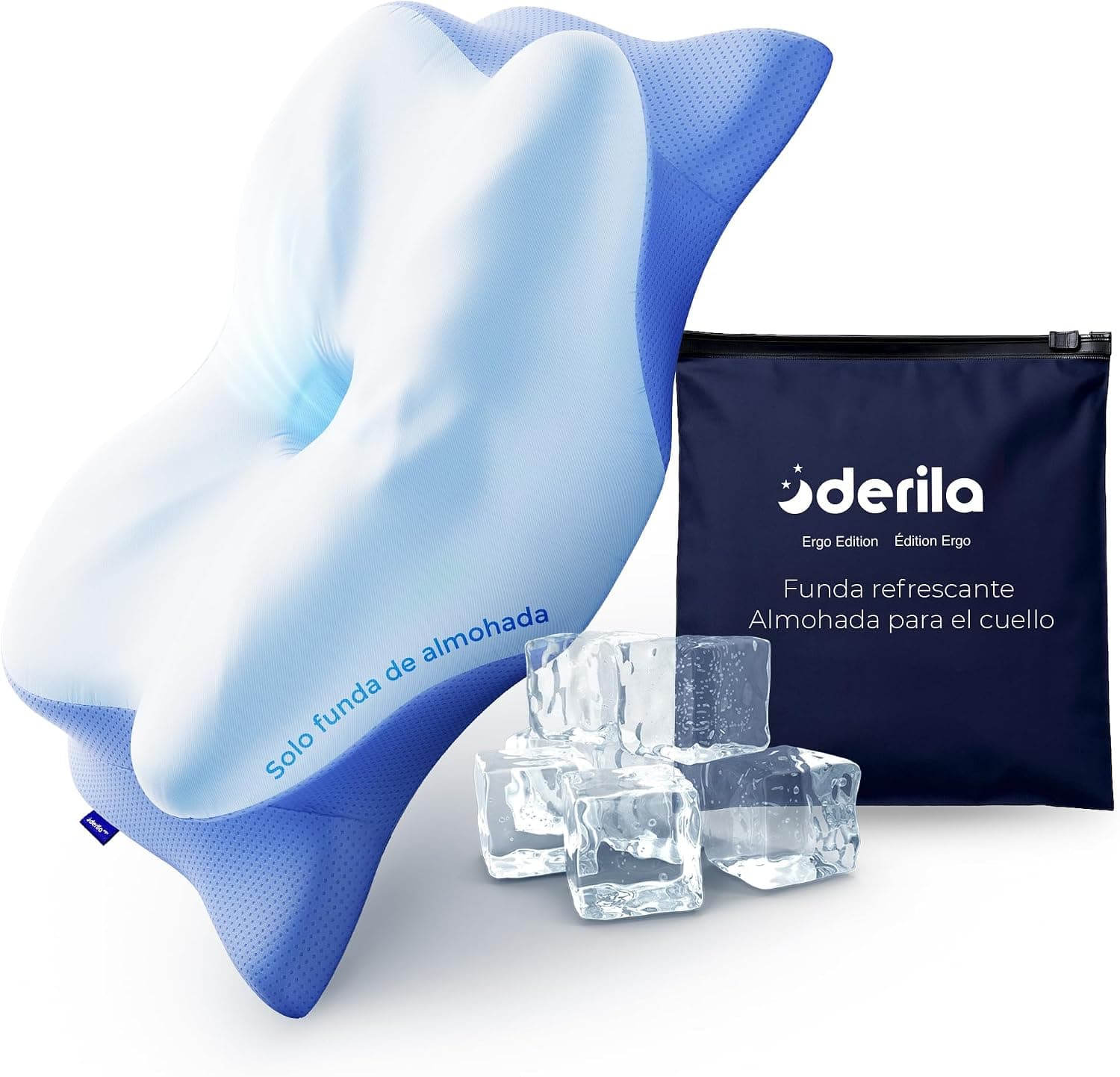 Derila Ergo Funda Refrescante para Almohada Cervical Mariposa, Transpirable