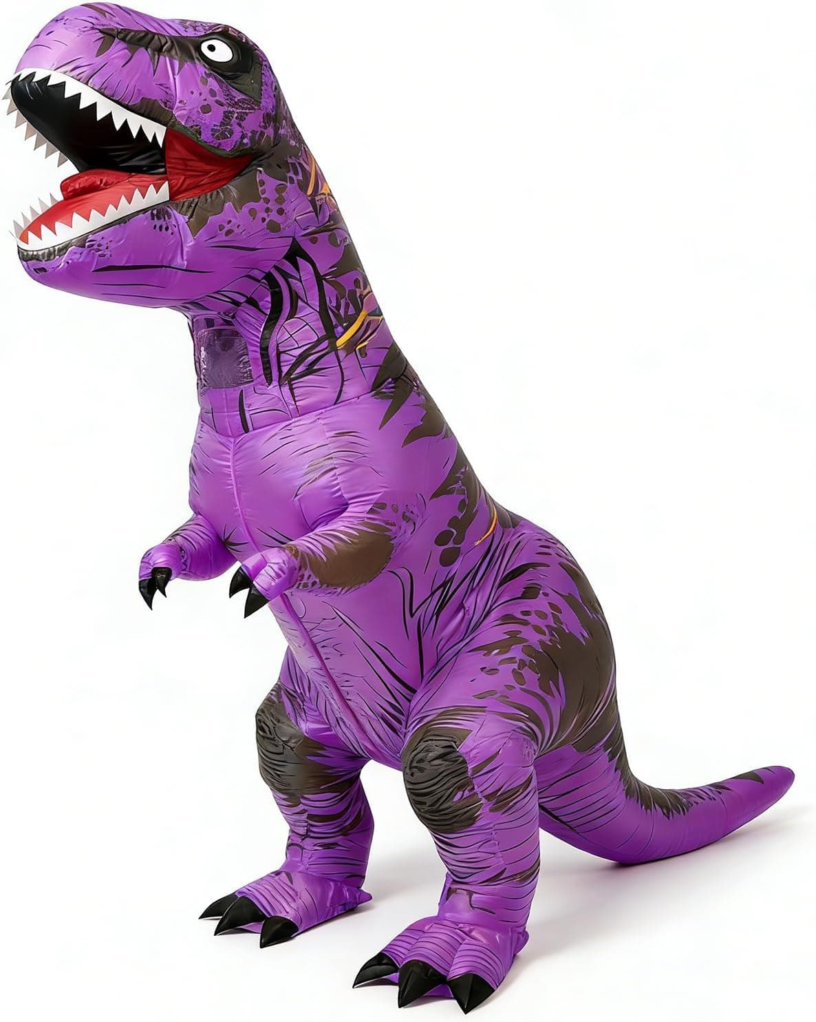 JASHKE Disfraz Inflable de Dinosaurio Traje de Trex para Adultos - Disfraz de Halloween Púrpura