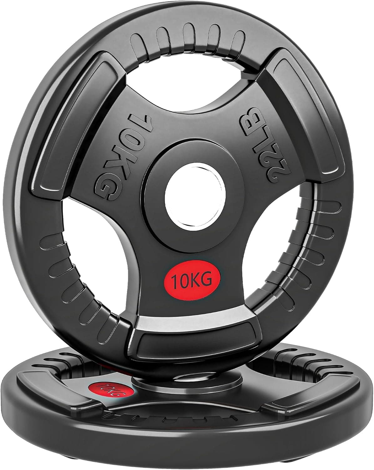 SPORTNOW Discos Pesas Olímpicas Agujero Ø50 mm 2 Discos 15 kg Negro