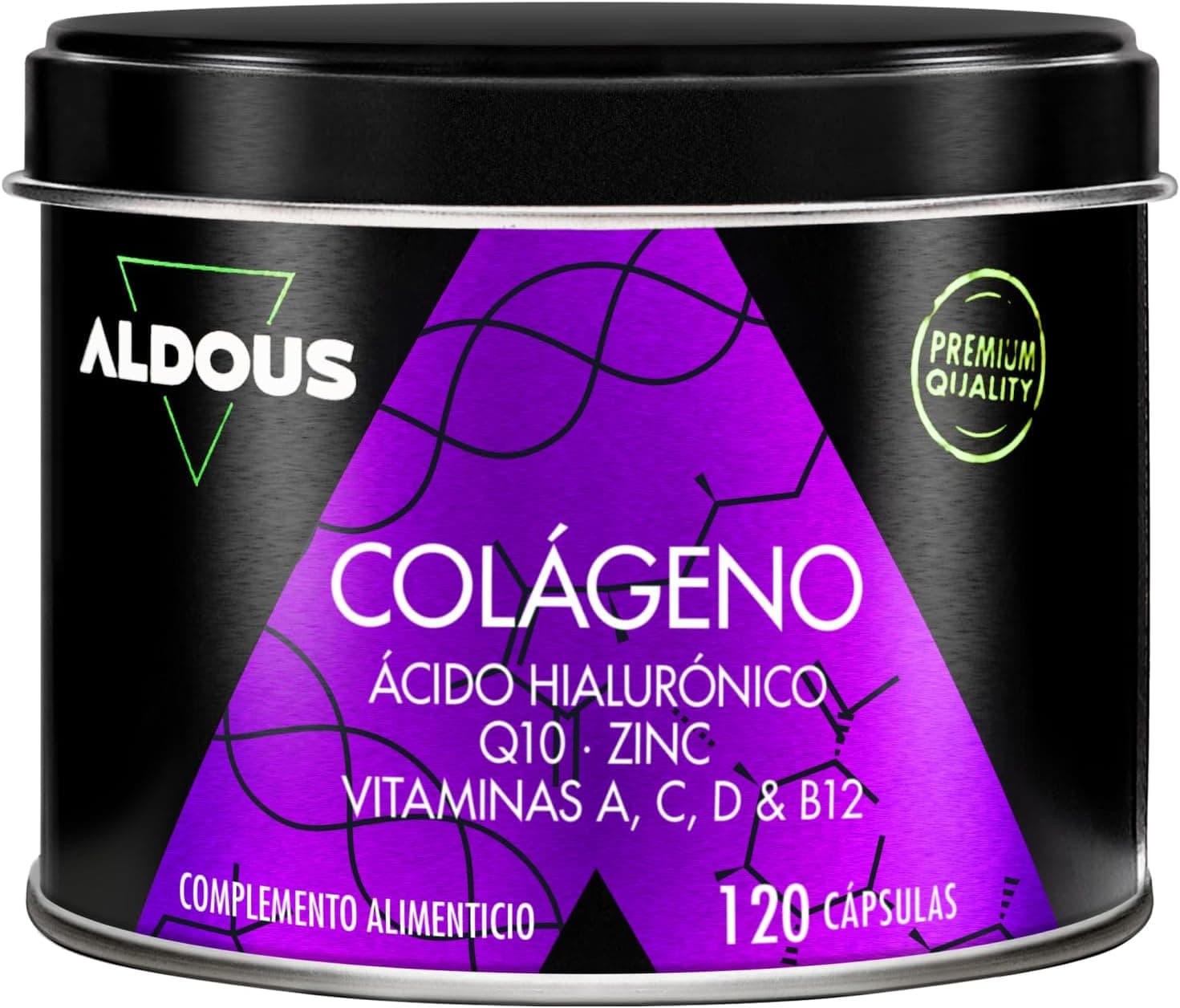 Colageno Hidrolizado Puro, Acido Hialuronico, Coenzima Q10, Zinc - Energia