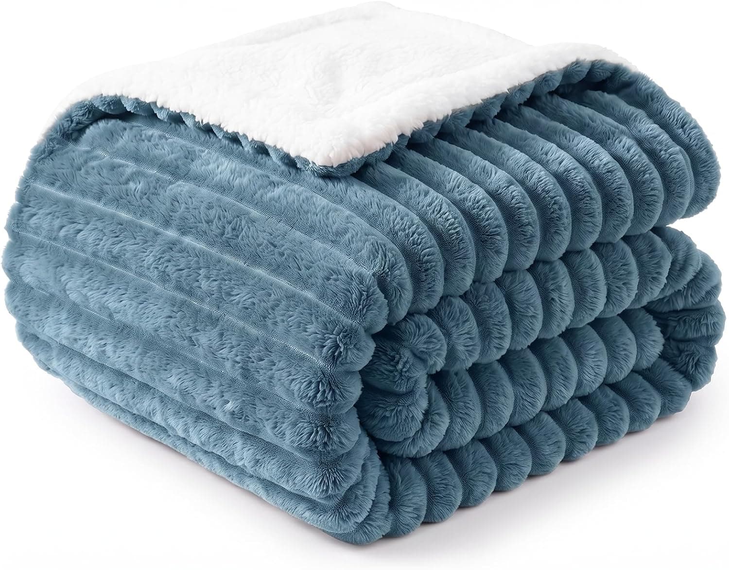 WAVVE Manta Sofá para Cama Azul grisáceo 130x150 cm