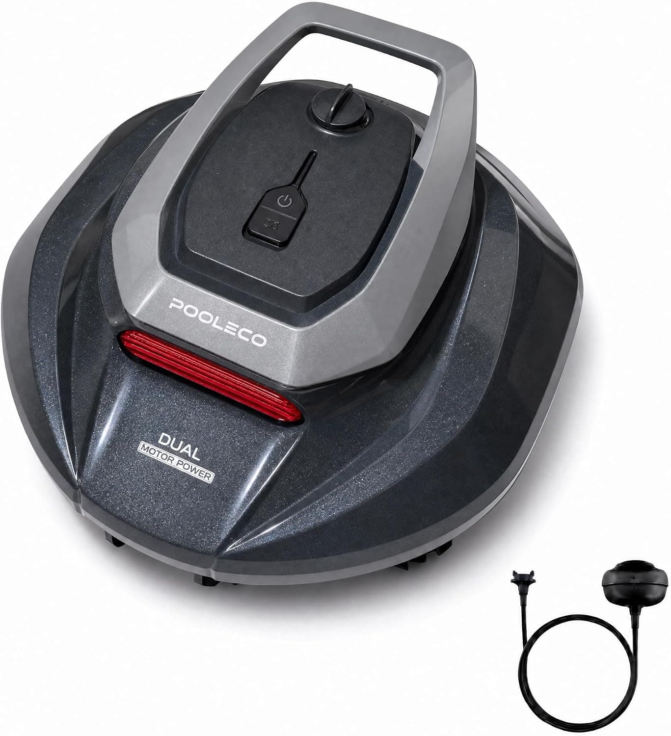 10 Robot Limpiafondos Automático sin Cable, 90Min, 80m², Recogida sin Palo, Autoaparcamiento, 2 Motores, Fácil de Usar para Piscina Elevada y Enterrada