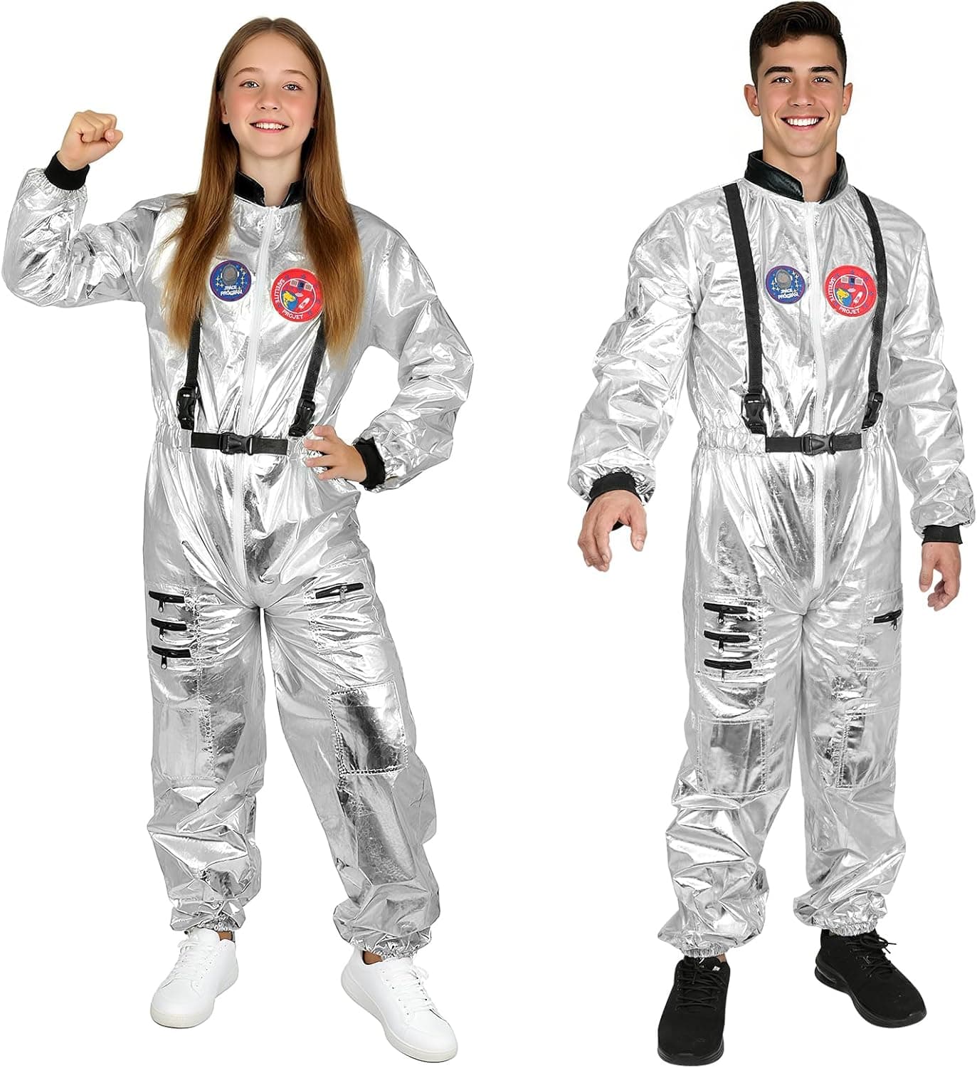 AUYAO Disfraz Astronauta Adulto, Traje Espacial, para Hombres