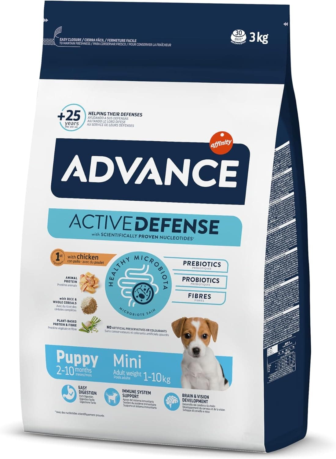 Advance Mini Puppy, Pienso para Perros Puppy de Razas Pequeñas con Pollo, 3kg