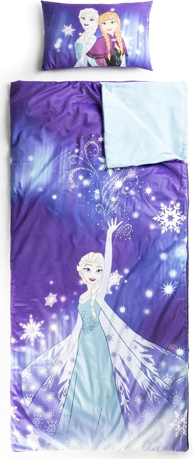 Juego de saco de dormir y almohada para niños, acogedor (137 x 69 cm), saco de dormir interior con asa de transporte y almohada (43 x 28 cm), ideal para viajes escolares y fiestas de pijamas, juego de