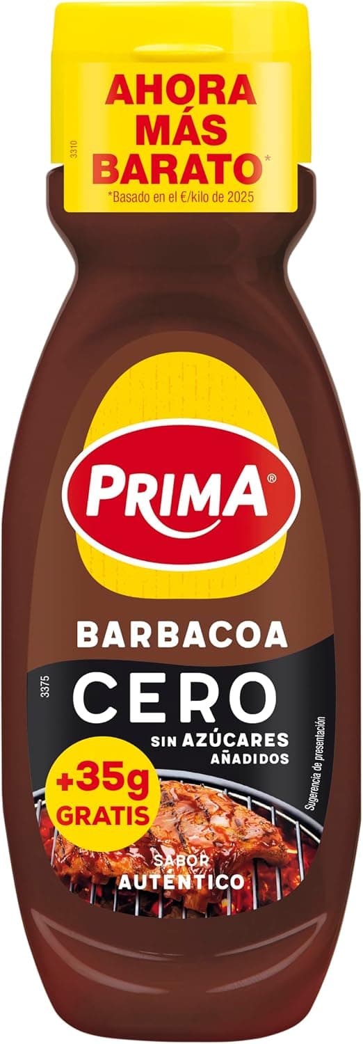 Salsa barbacoa Prima Cero azúcar 265 + 35g