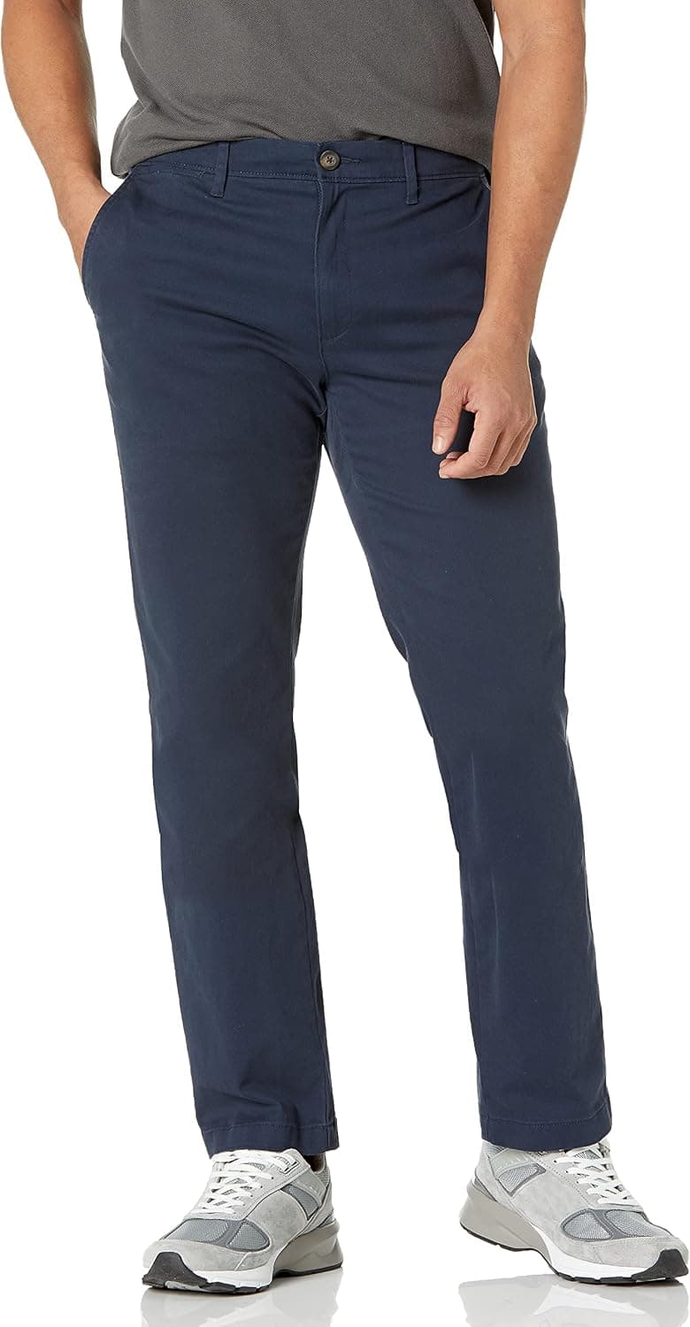 Amazon Essentials Pantalones Chinos Informales, Elásticos de Corte Ajustado para Todo el Día Hombre