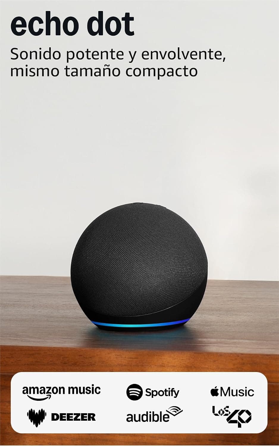 Echo Dot (Última generación) | Altavoz inteligente wifi y Bluetooth, con sonido más potente y de mayor amplitud | Antracita, con Acceso Anticipado a Alexa+