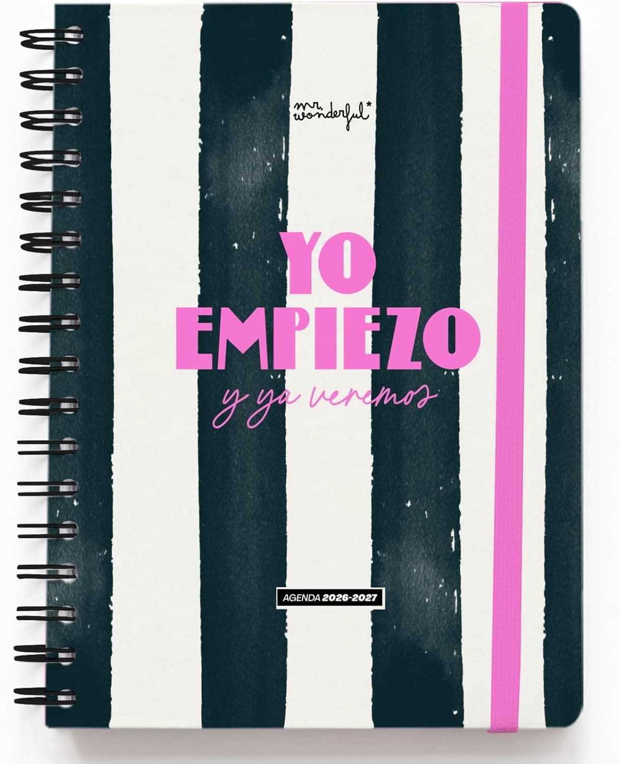 Mr. Wonderful - Agenda escolar 2026-2027 Semanal con Pegatinas – Planificador Semanal Completo Septiembre 2026 a Agosto 2027 con Extras – Yo empiezo y ya veremos