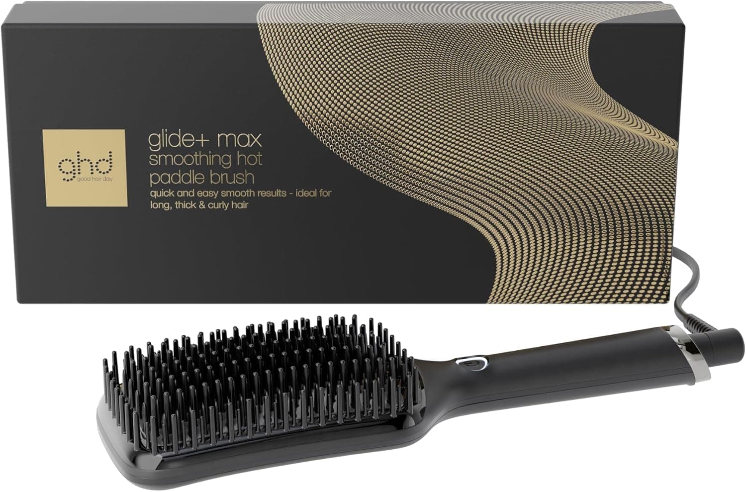 ghd Glide+ Max - Cepillo Térmico Alisador de Pelo, Acabado Liso Natural