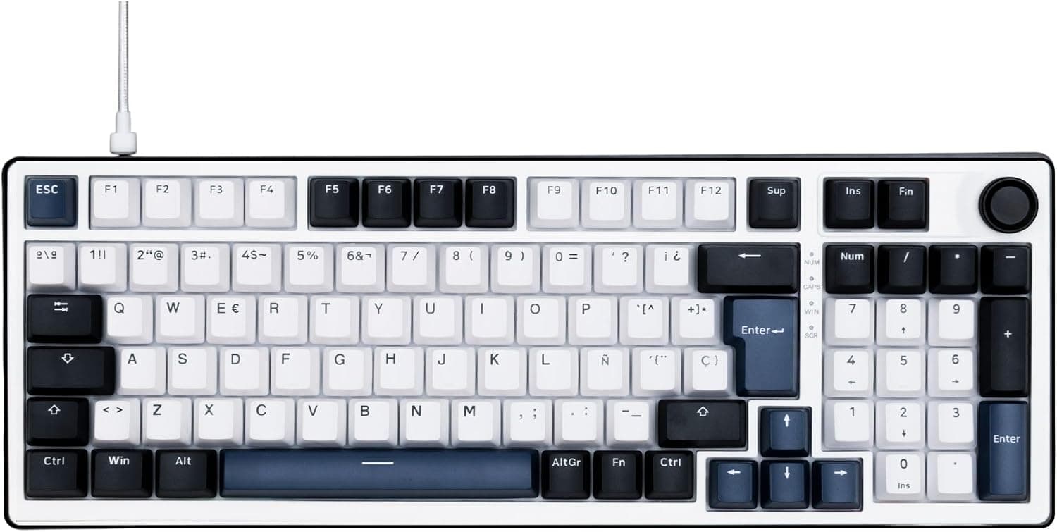 The G-Lab Keyz Elite 400 HE BW - Teclado Gaming Magnético 96% RGB QWERTY ES