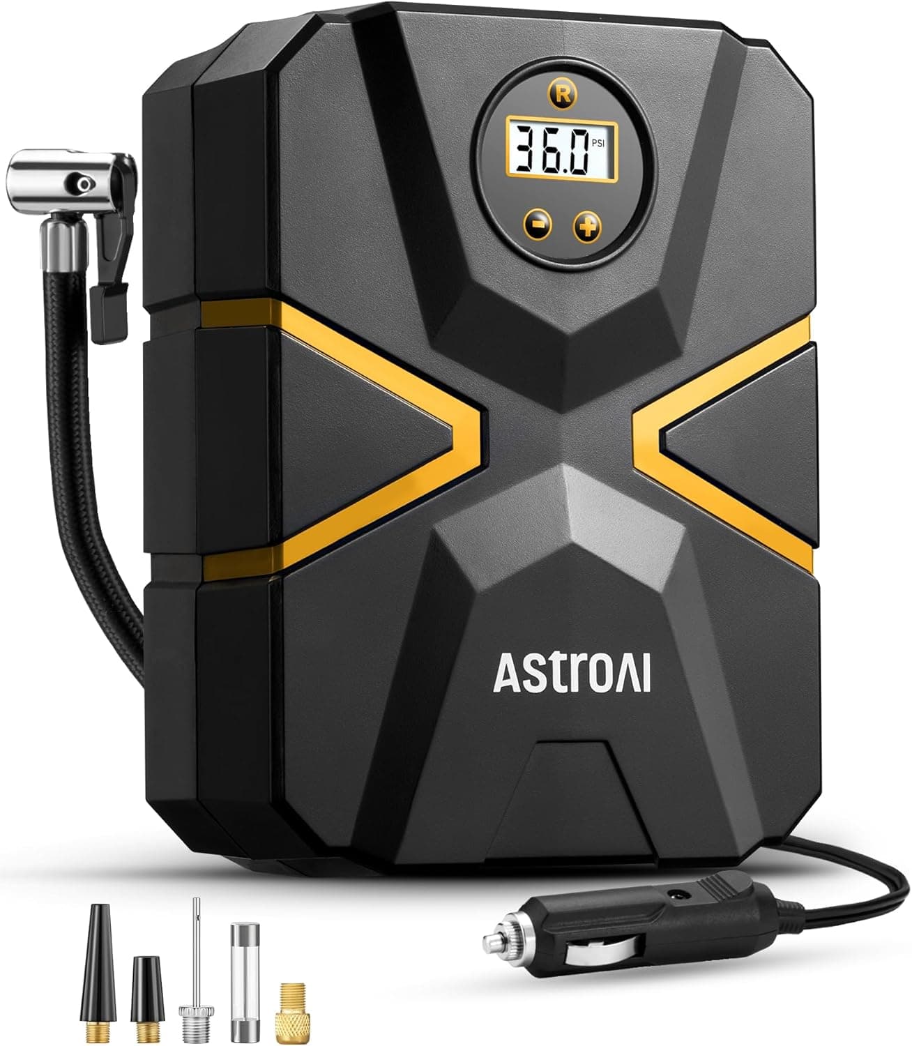 AstroAI Inflador Ruedas Coche Digital 12V, Compresor Aire Portátil 150 PSI