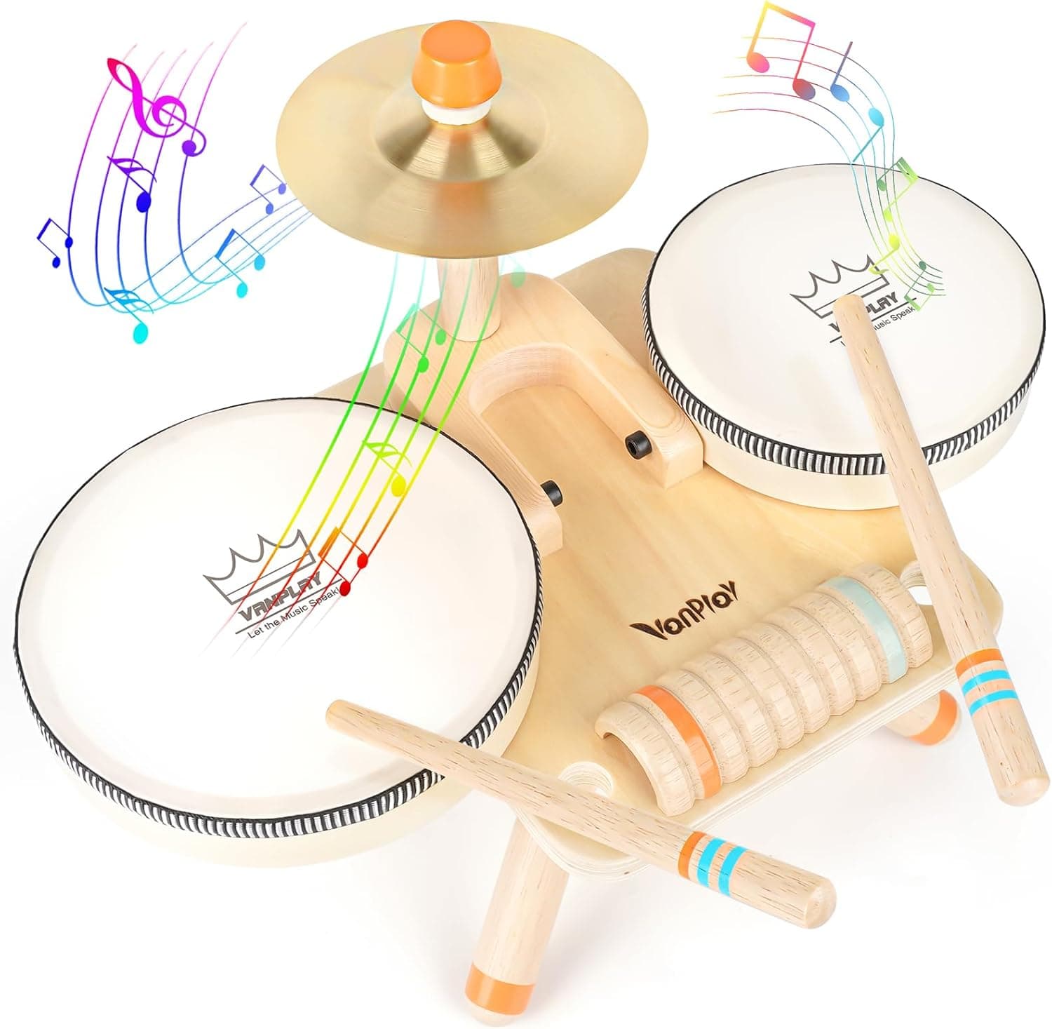 Juguetes Niños Tambor Infantil Instrumentos Musicales Infantiles Juguetes de Madera Regalo Niño 3 4 5 Años