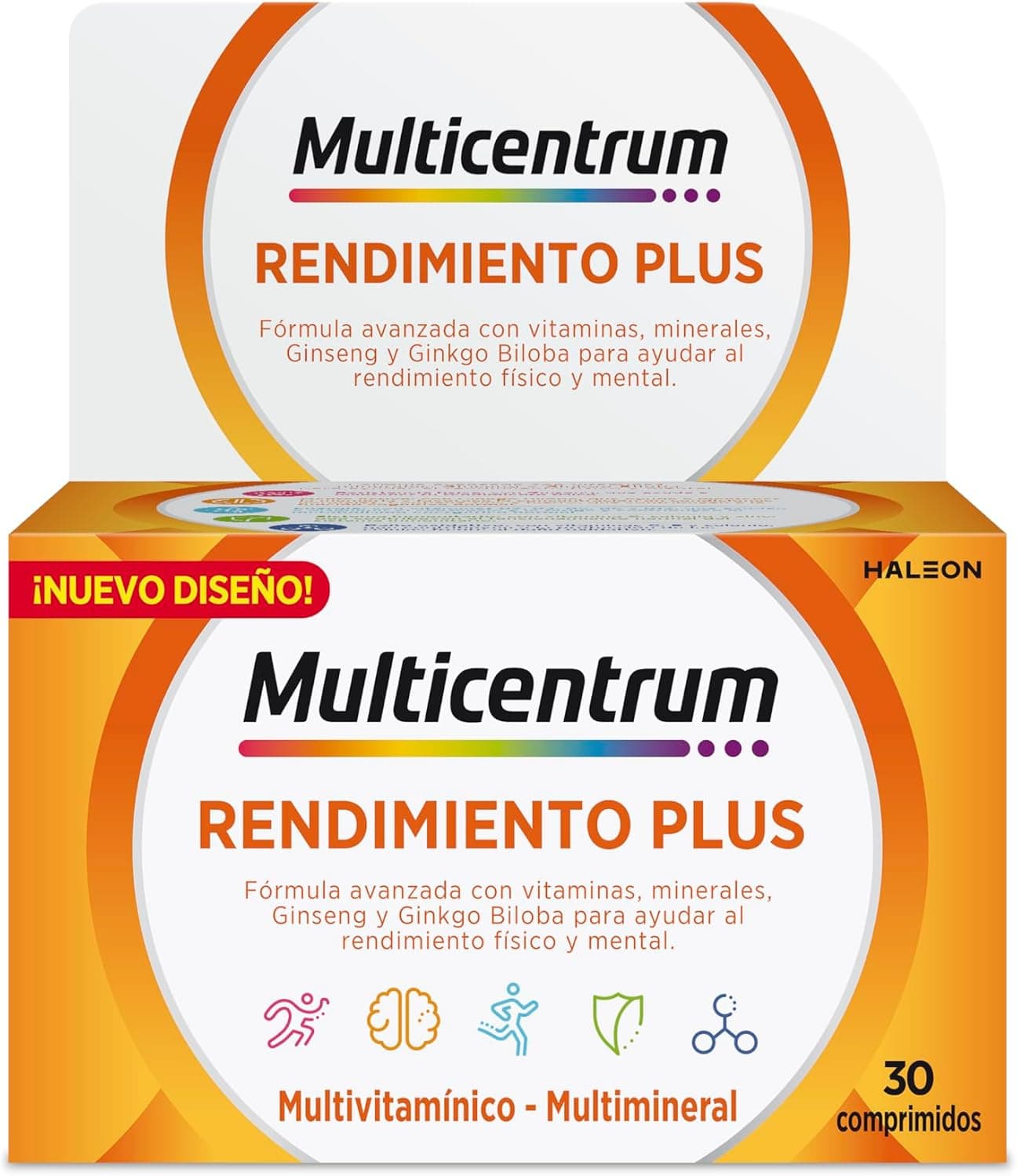 Multicentrum Plus Ginseng Ginkgo Complemento Multivitamínico Adultos 30