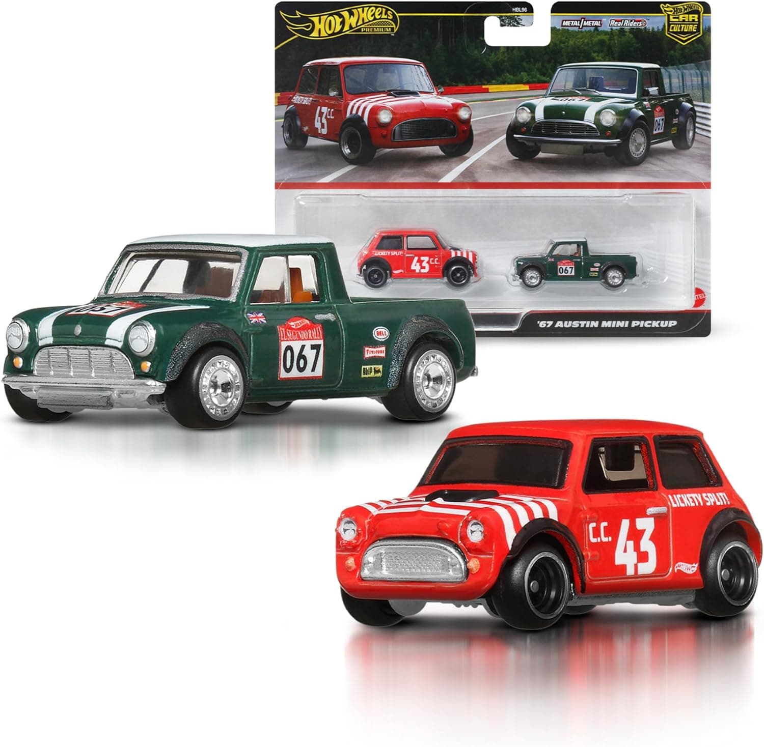 Hot Wheels Premium Car Culture Pack con dos vehículos a escala 1:64, parejas únicas, neumáticos Real Riders, chasis Metal/Metal, juguete para coleccionistas, JBK97