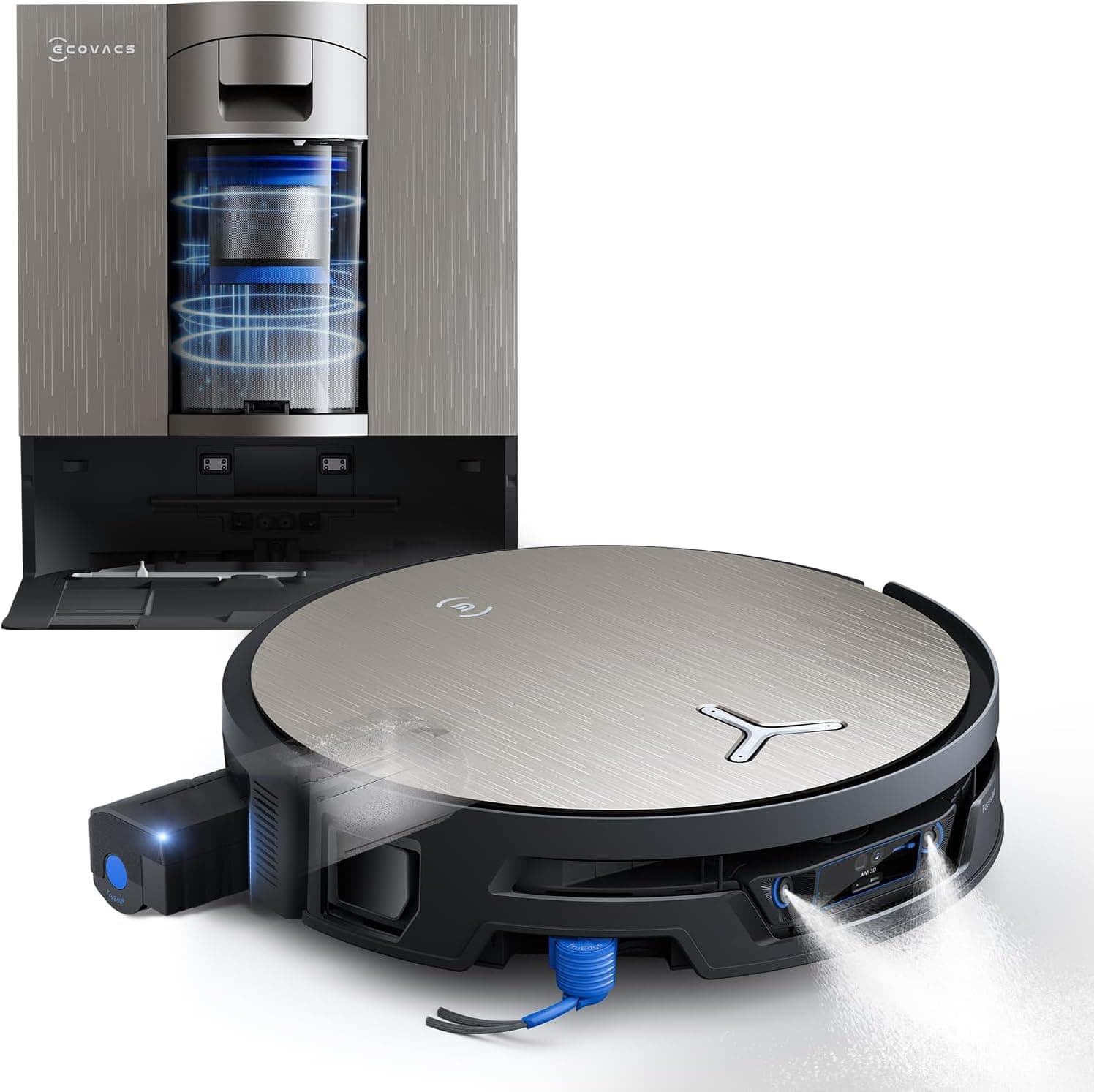 ECOVACS X12S OMNICYCLONE Robot Aspirador y Fregasuelos, Blast 27000Pa