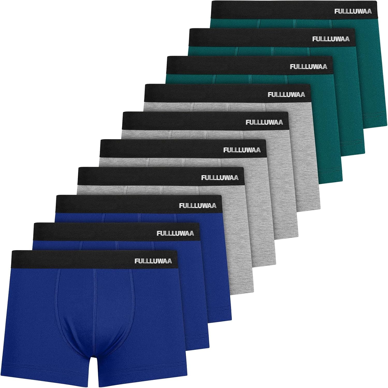 Fullluwaa Calzoncillos Hombre Boxer Pack de 10, Algodón, Suaves y Cómodos