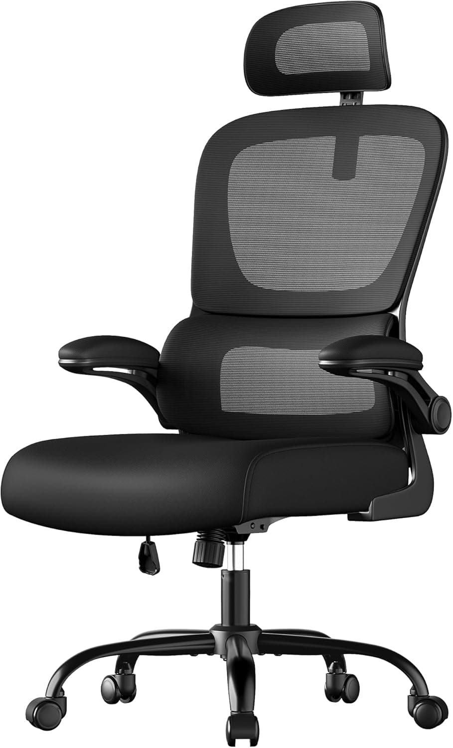 SONGMICS Silla de Oficina Ergonómica, Tela de Malla de Doble Capa