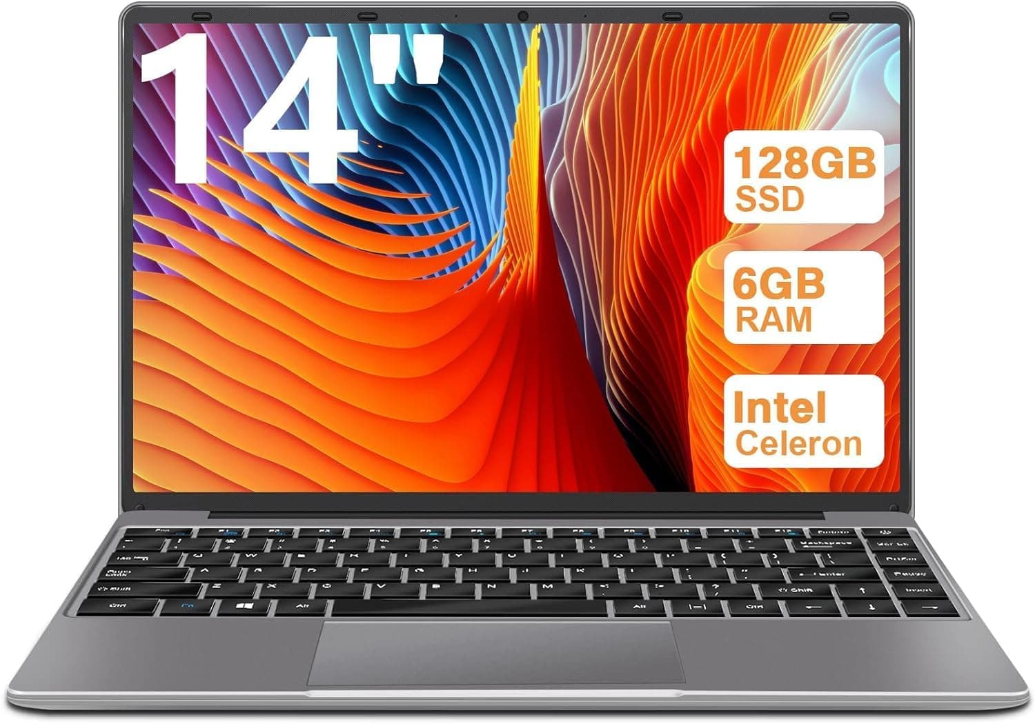 Ordenador Portátil 14 Pulgadas Win 11 con 5G WiFi,6GB RAM 128GB SSD