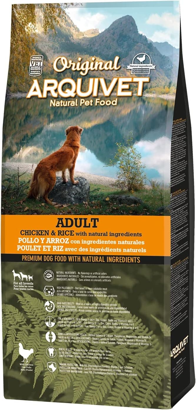 Arquivet Original Adult - Pienso para Perros Adultos - Pollo Y Arroz - Marrón, 12 kg (Paquete de 1)