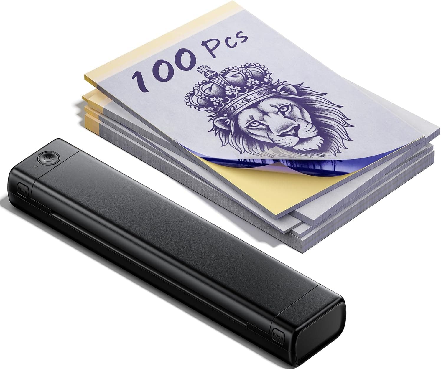 Phomemo M08F Termocopiadora Tattoo Impresora Tatuajes con 100 Pcs de Papel