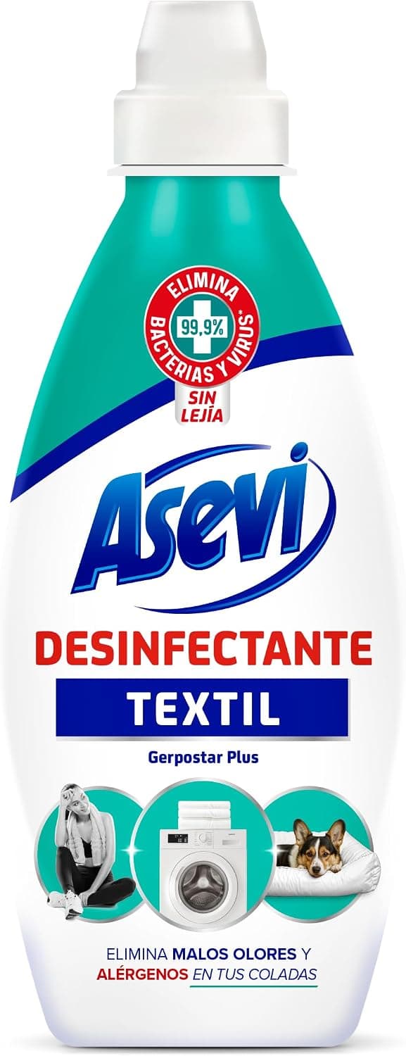 Asevi Desinfectante Textil 720ml - Elimina Malos Olores y Alérgenos