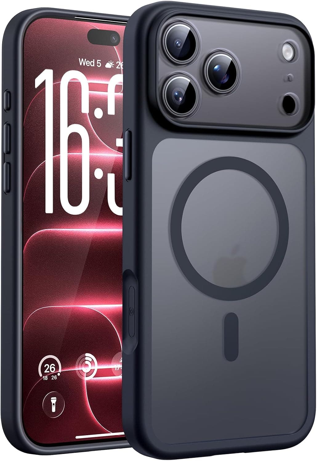 TOCOL Funda para iPhone 18 Pro, Compatible con MagSafe, Titanio Negro