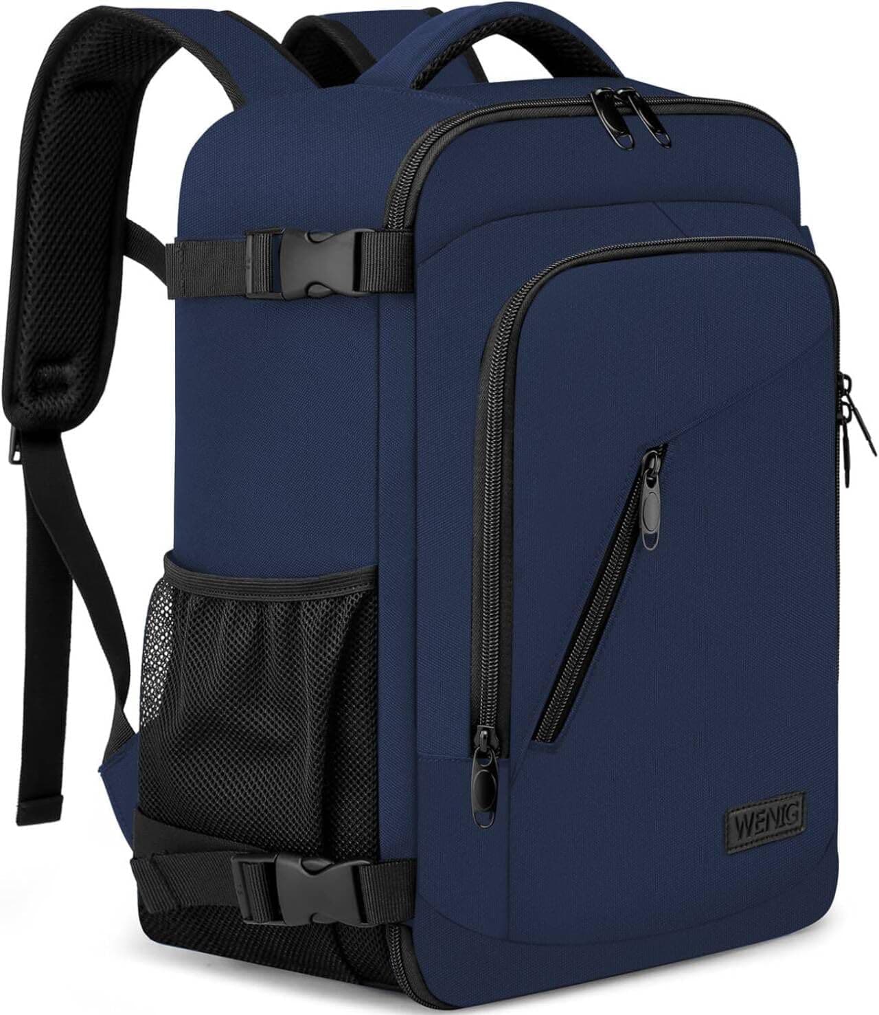 Mochila Viaje Cabina Avion 40x20x25 Mochila Cabina para Mochila Ryanair 40x20x25 Equipaje de Mano Mochila Bolsa de Mujer Hombre Mochila Portatil 14 Pulgadas con Puerto USB para Trabajo,Escuelas,Azul