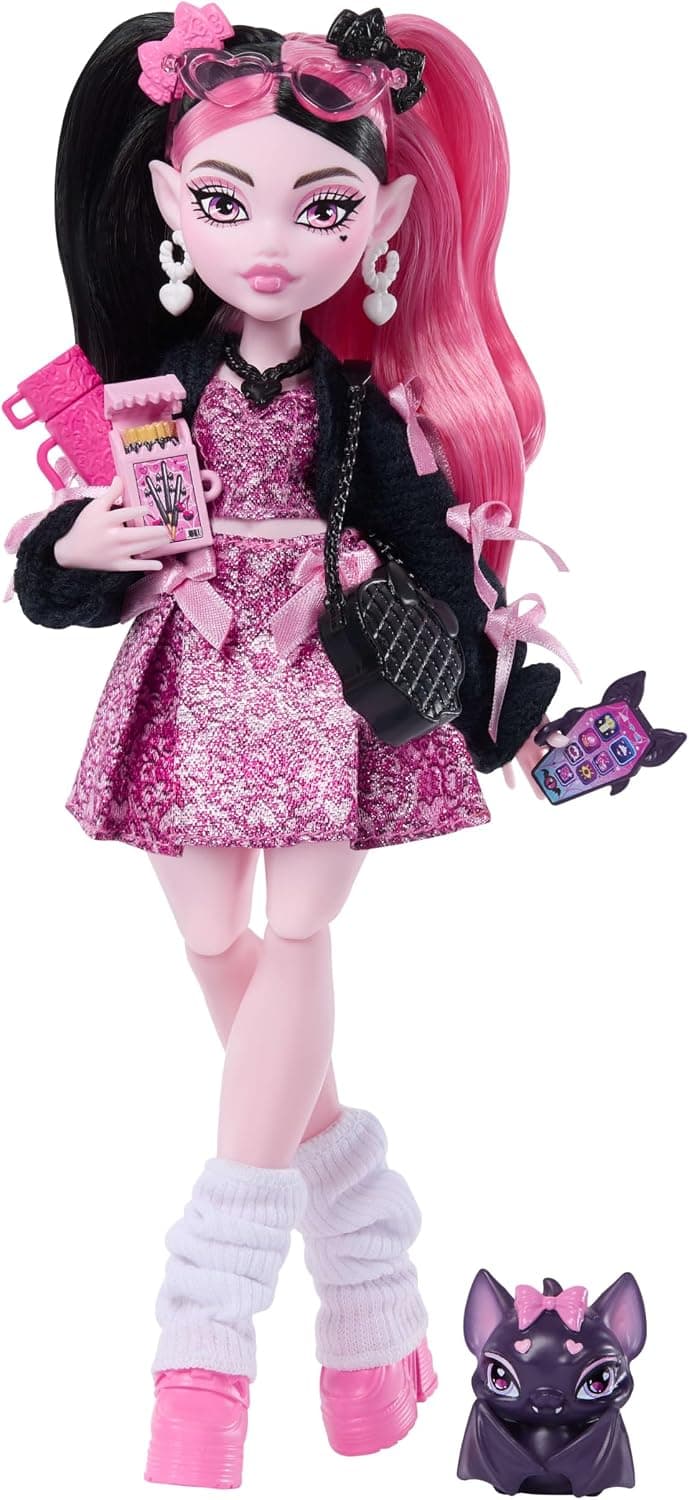 Monster High Draculaura muñeca con murciélago Mascota