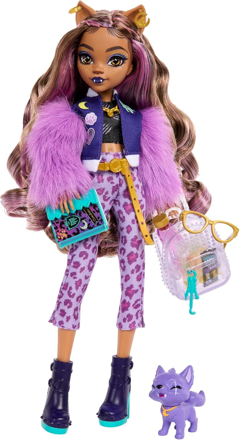 Monster High Clawdeen Wolf Muñeca con Chaqueta de Pelo