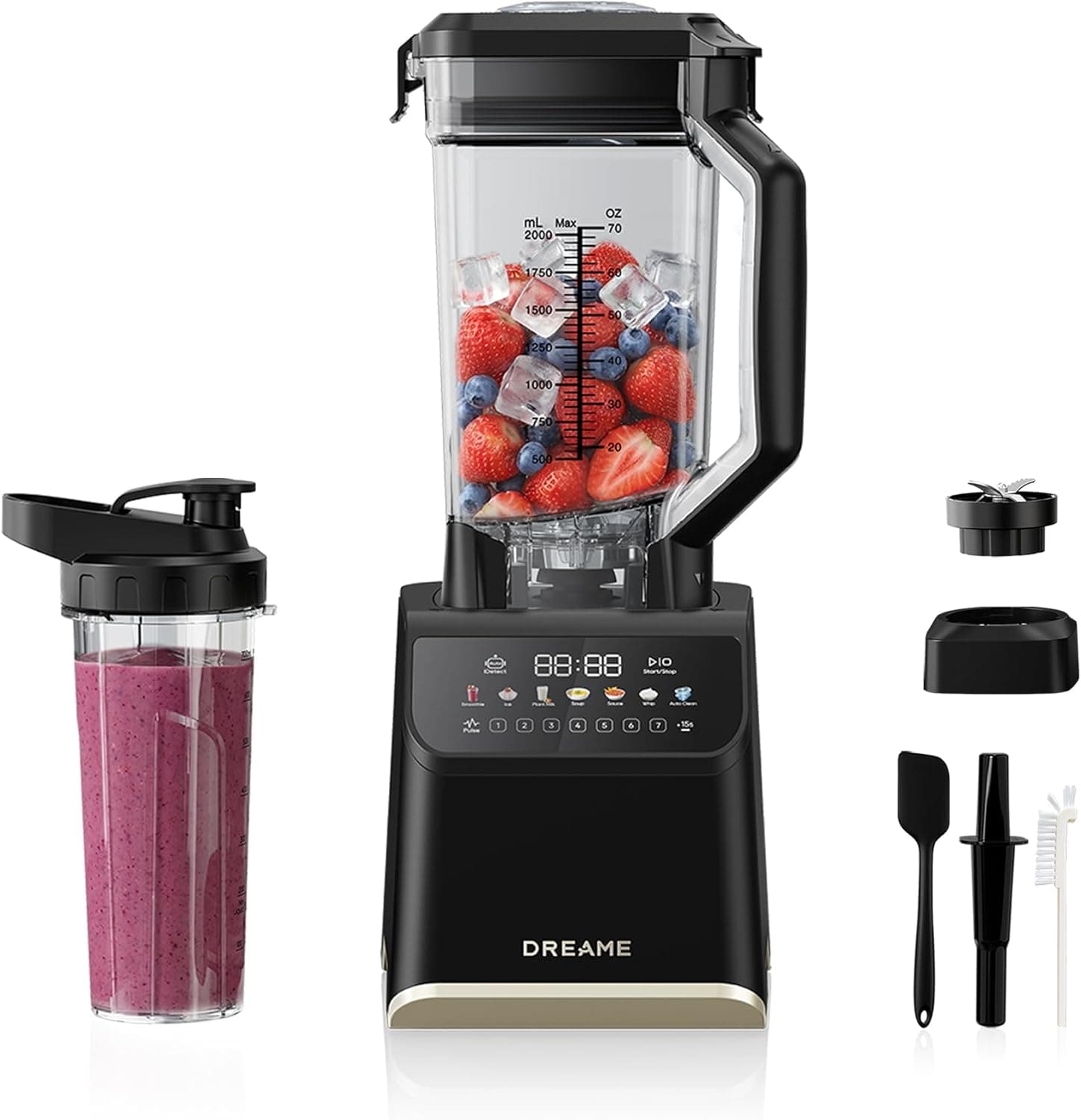 DREAME BlendLogic Negro, Batidora de Vaso, Tecnología IDetect