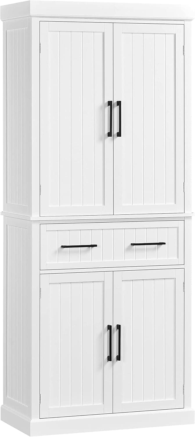 Yaheetech Alacena de Cocina Aparador de Comedor 183.5x76.5x40.5 cm Blanco