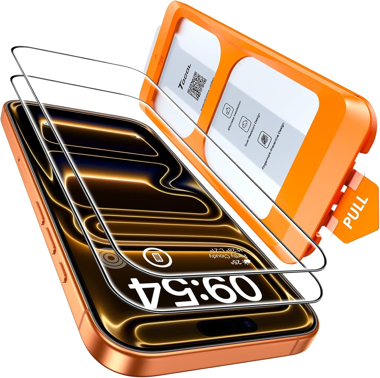 TOCOL Protector Pantalla para iPhone 17 Pro Max, Sin Burbujas