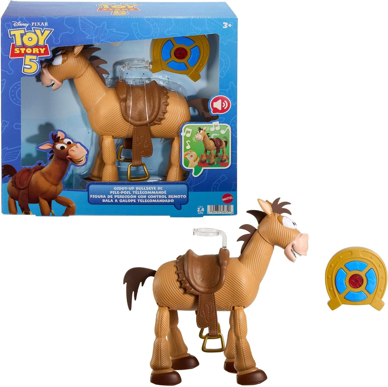 Mattel Disney y Pixar Toy Story 5 Moonspell Magic Giddy-Up Bullseye RC