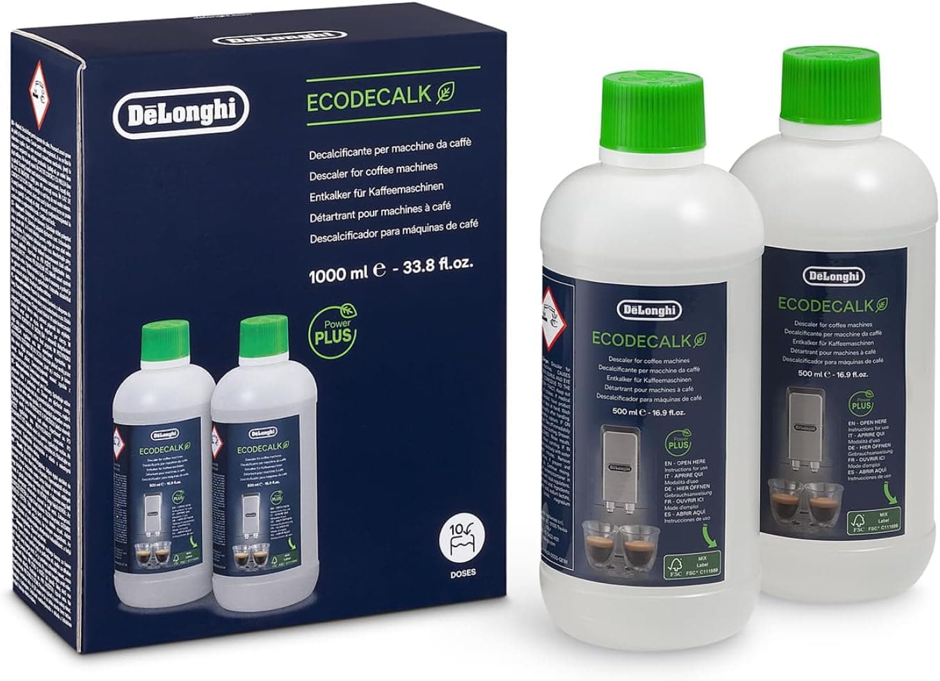 De'Longhi EcoDecalk - Descalcificador para Cafeteras 10 Dosis