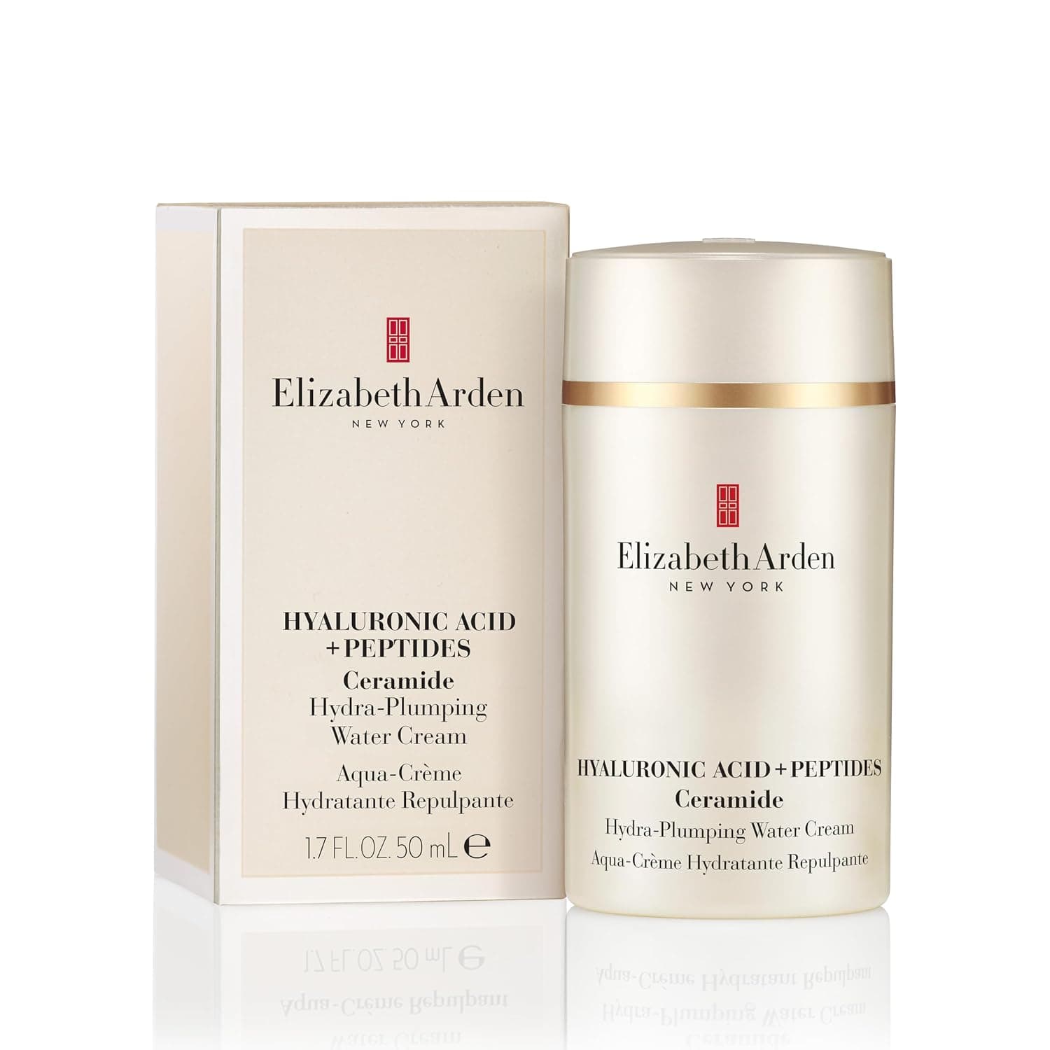 Elizabeth Arden - Crema Facial a Base de Agua con Ácido Hialurónico y Péptidos y Ceramidas, Crema Hidratante con 5D HA para una Piel más Firme, Rellena y Luminosa, Skincare para Todo Tipo de Piel