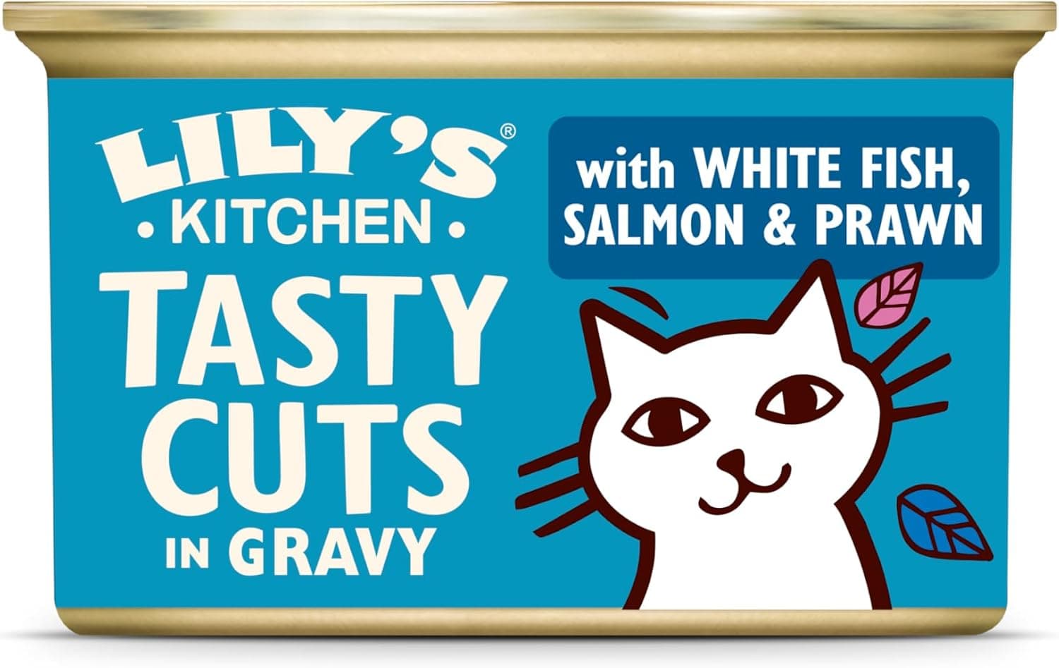 Lily’s Kitchen Made with Natural Ingredients Tasty Cuts in Gravy with White Fish, Salmon & Prawn Adult Wet Cat Food 18 x 85g