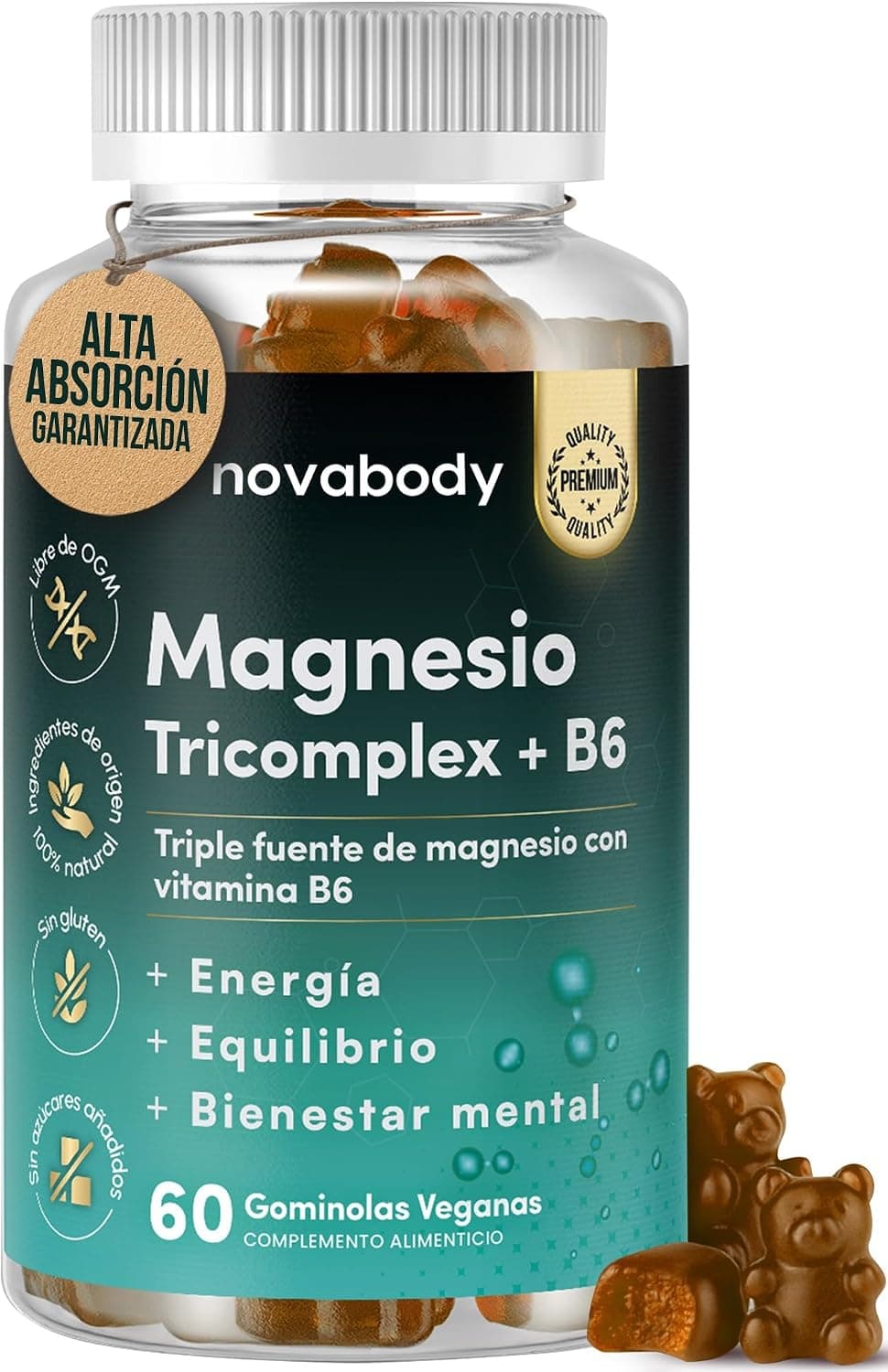 Gominolas Triple Magnesio Complex Sin Azúcar con Vitamina B6