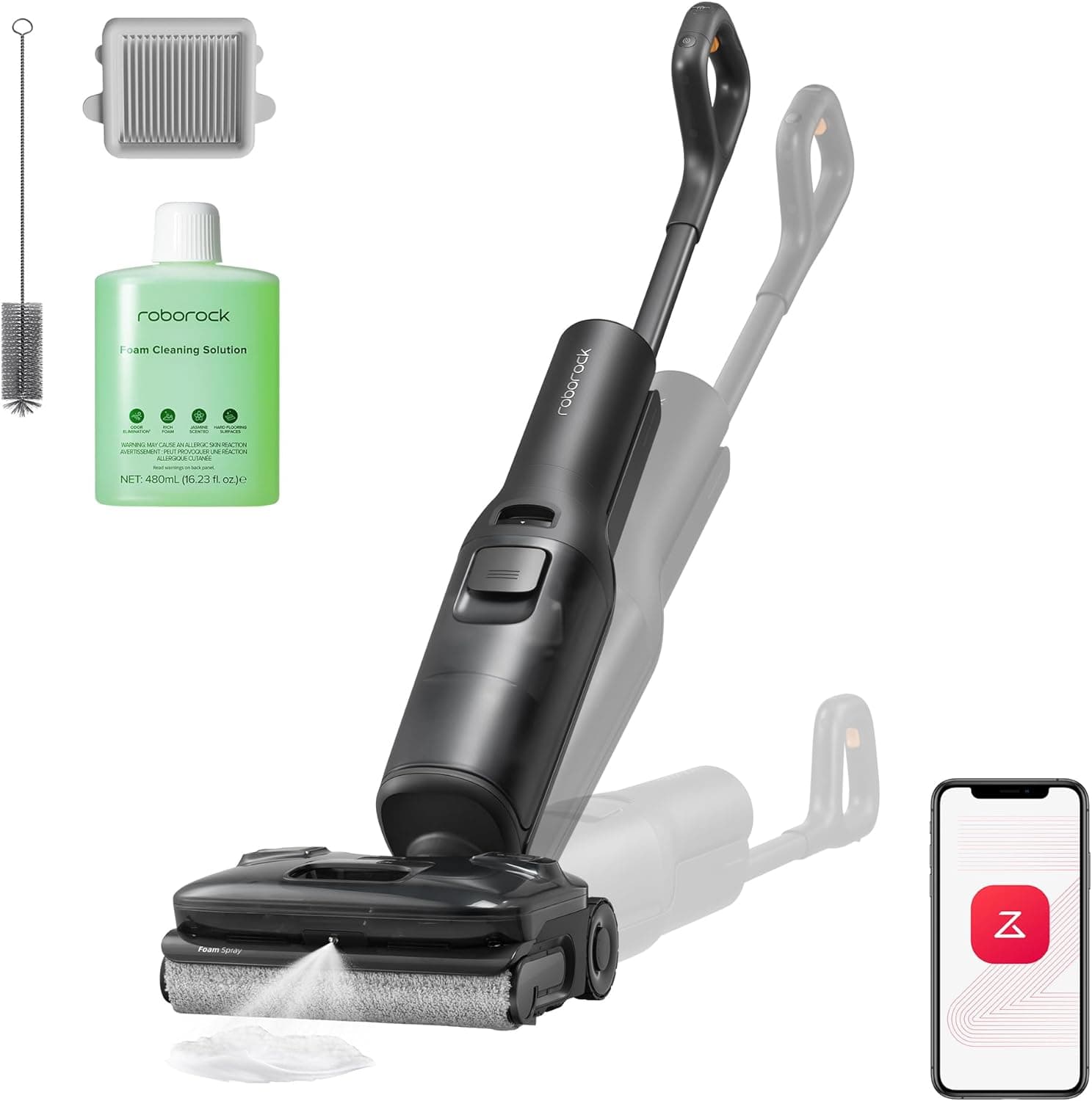 roborock F25 Ace Pro Aspiradora-Fregona de 25.000 Pa, Tecnología JetFoaming