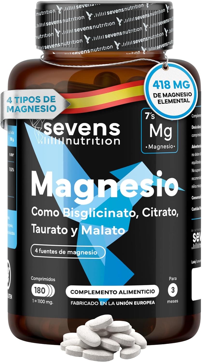 Magnesio Complex 4 en 1 - Citrato, Bisglicinato Quelado, Malato y Taurato