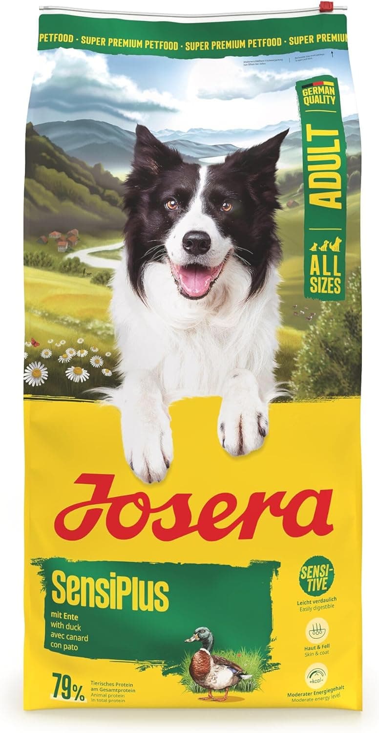JOSERA SensiPlus (1 x 12,5 kg) | Adultos | Pienso seco con Pato y arroz para Perros Adultos con Piel Sensible | con Gran cantidad de biotina para una Piel y un Pelaje sanos | Altamente digestible