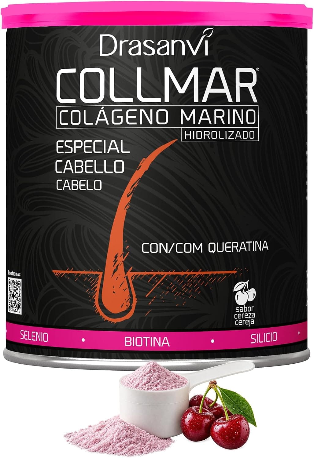Drasanvi Colageno Marino para Cabello | Con Biotina Queratina Zinc y Bambú