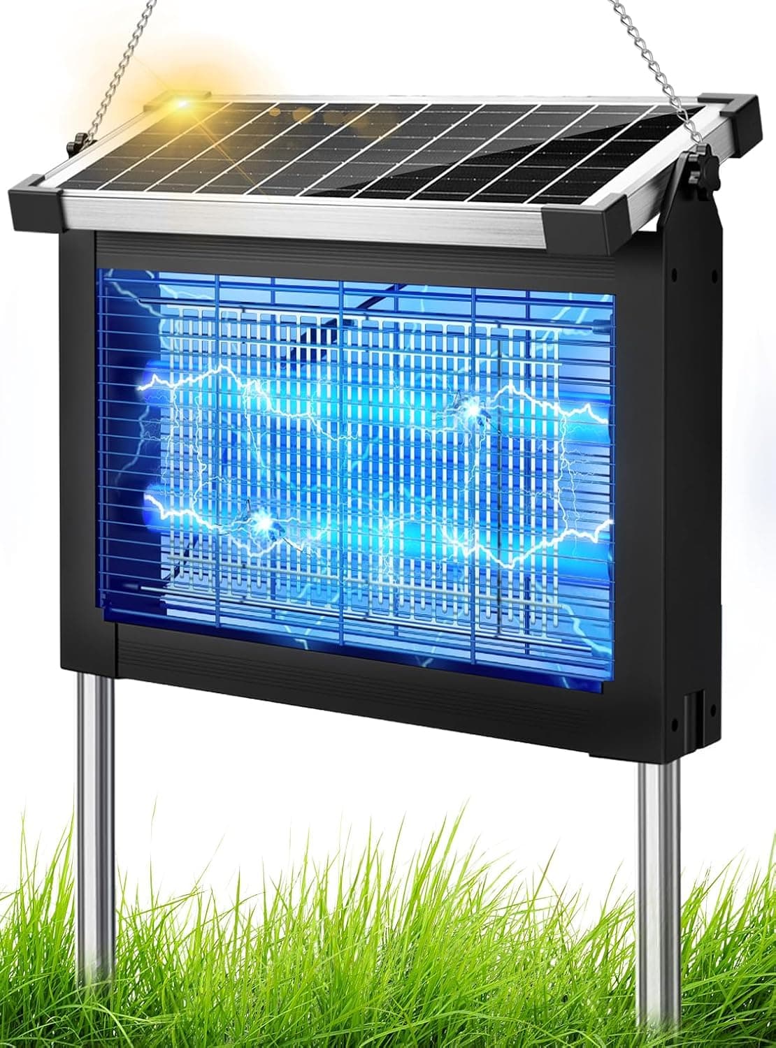 anysun Lámpara Antimosquitos Solar Exterior, Mata Mosquitos Eléctrico 4500V