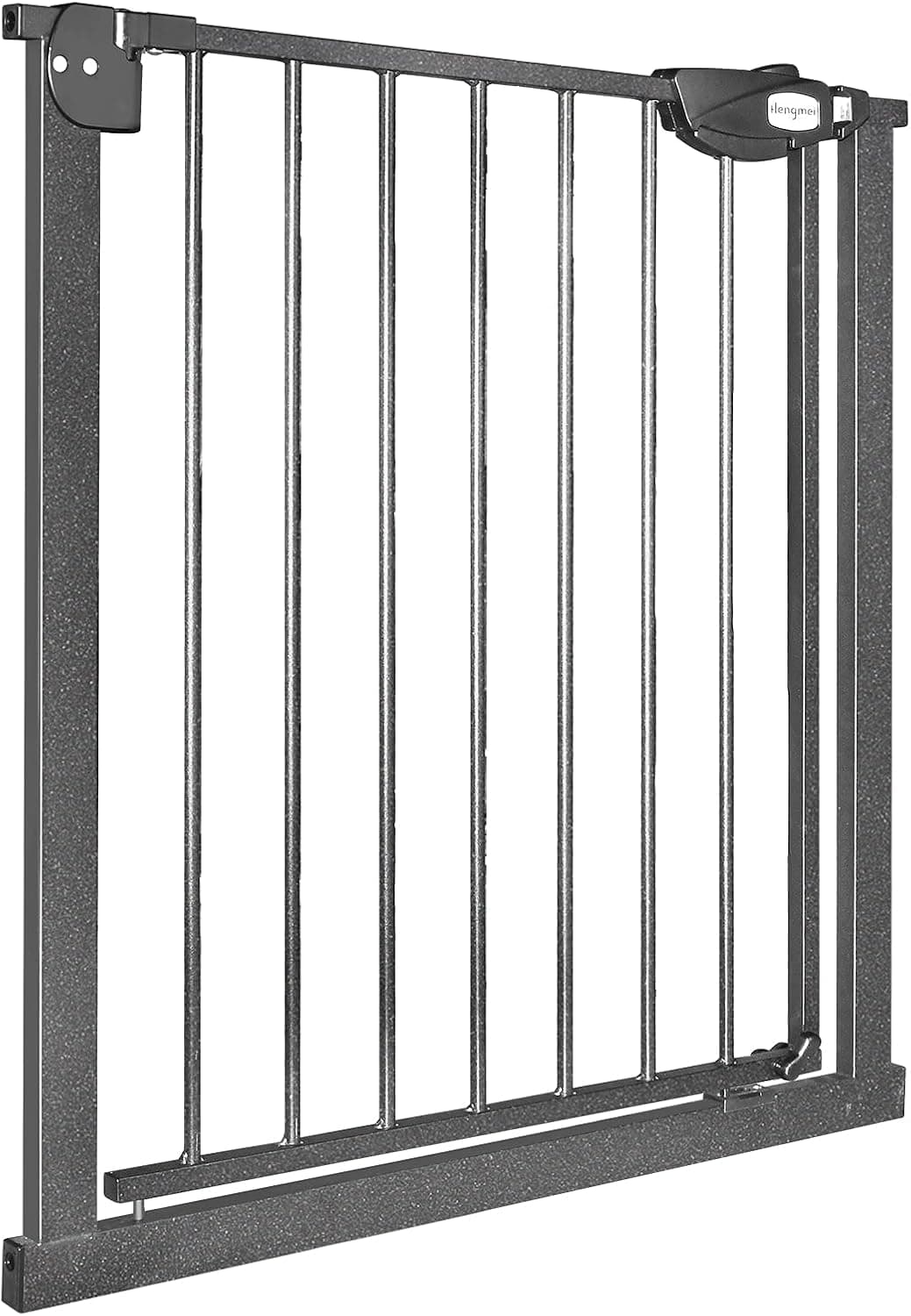 UISEBRT Rejilla de protección para Puertas sin taladrar, Rejilla de protección para escaleras para niños, 75 – 85 cm de Ancho, con Cierre automático para bebé, Rejilla de protección de Metal, Negro