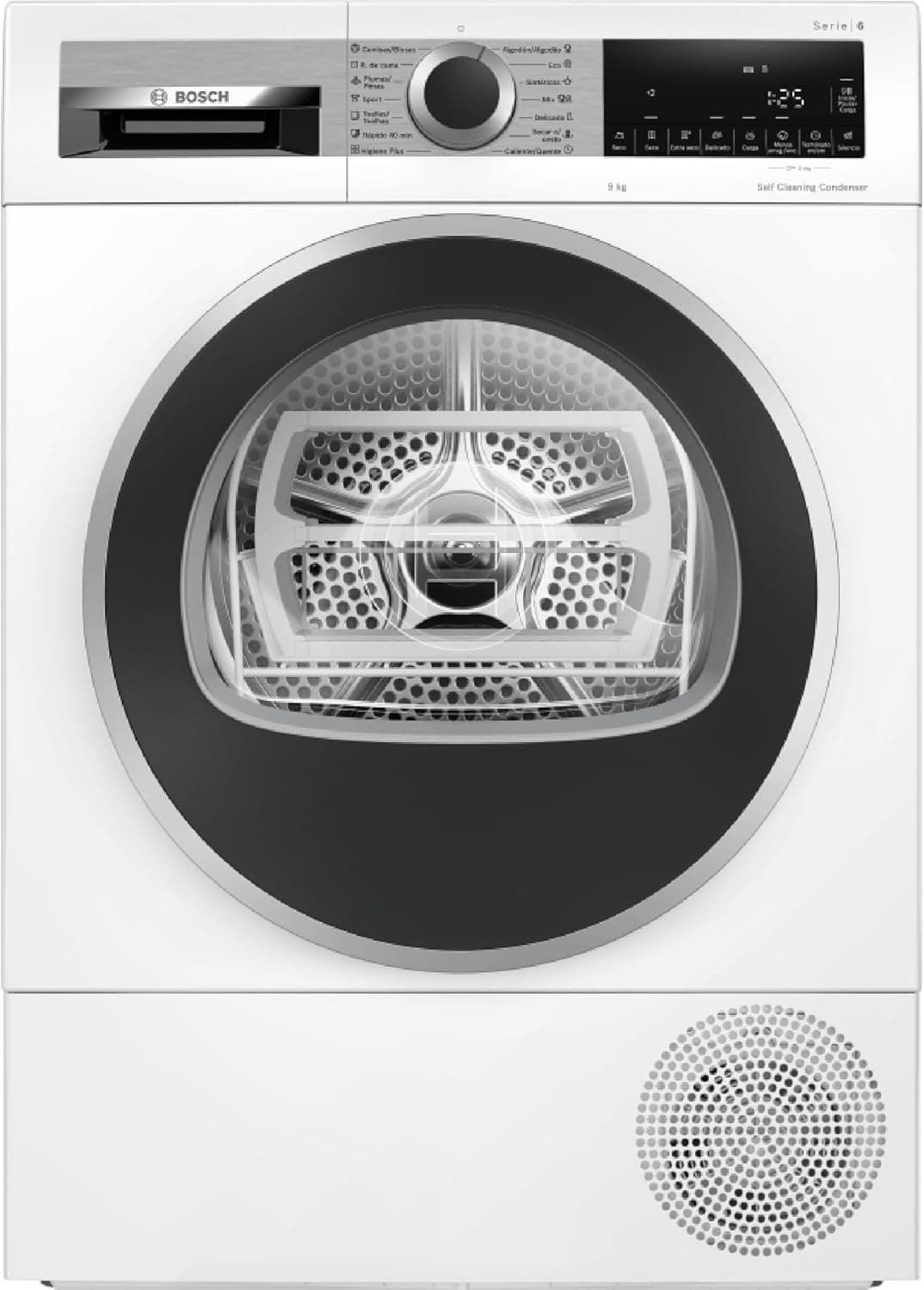 Bosch, Secadora, Bomba de Calor, Serie 6, 9 kg, AutoDry, blanco, WQG245D1ES